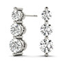 1 ct. tw. Classic 3 Stone Lab-Grown Diamond Earrings - Side View
