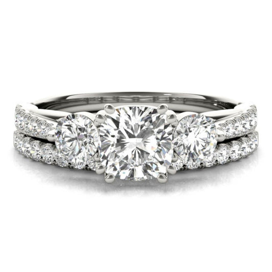Vineyard Lab-Grown Diamond Bridal Set - Main View - Vowmira lab-grown diamond jewelry