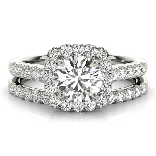 Venus Petite Lab-Grown Diamond Bridal Set - Main View - Vowmira lab-grown diamond jewelry
