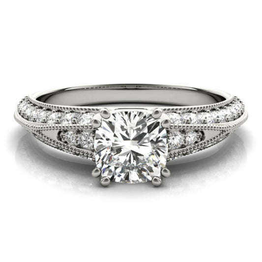 Aspen Cushion Cut Lab-Grown Diamond Ring - Main View - Vowmira lab-grown diamond jewelry