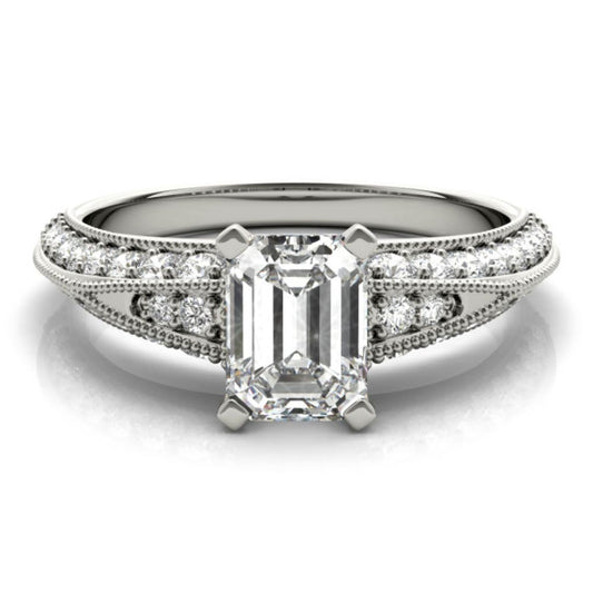 Aspen Emerald Cut Lab-Grown Diamond Ring - Main View - Vowmira lab-grown diamond jewelry