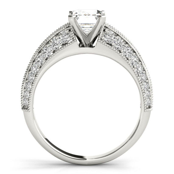 Aspen Emerald Cut Lab-Grown Diamond Ring - Detail View - Vowmira lab-grown diamond jewelry