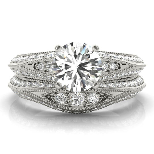 Aspen Lab-Grown Diamond Bridal Set - Main View - Vowmira lab-grown diamond jewelry