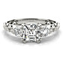 Filigree Asscher Cut Lab-Grown Diamond Ring - Side View