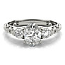 Filigree Oval Lab-Grown Diamond Ring - Side View