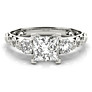 Filigree Princess Cut Lab-Grown Diamond Ring - Side View