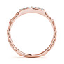 Filigree 3 Stone Lab-Grown Diamond Band - Side View - Vowmira lab-grown diamond jewelry