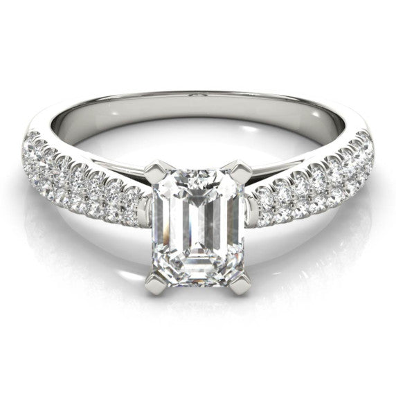 Contessa Emerald Cut Lab-Grown Diamond Ring - Main View - Vowmira lab-grown diamond jewelry