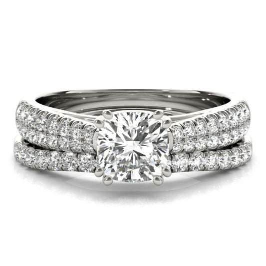 Contessa Lab-Grown Diamond Bridal Set - Main View - Vowmira lab-grown diamond jewelry