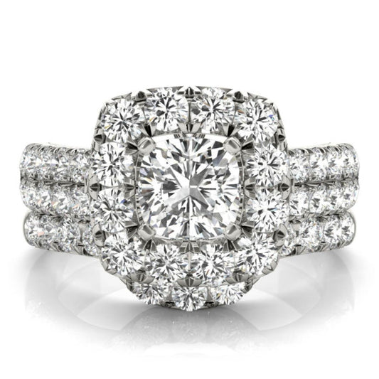 Nova Lab-Grown Diamond Bridal Set - Main View - Vowmira lab-grown diamond jewelry