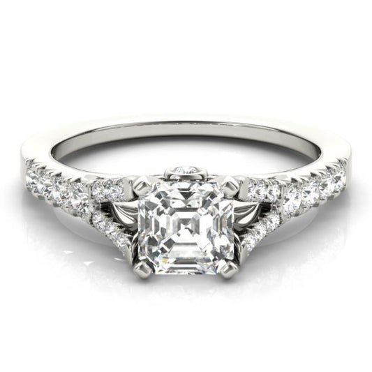 Vienna Asscher Cut Lab-Grown Diamond Ring - Main View - Vowmira lab-grown diamond jewelry