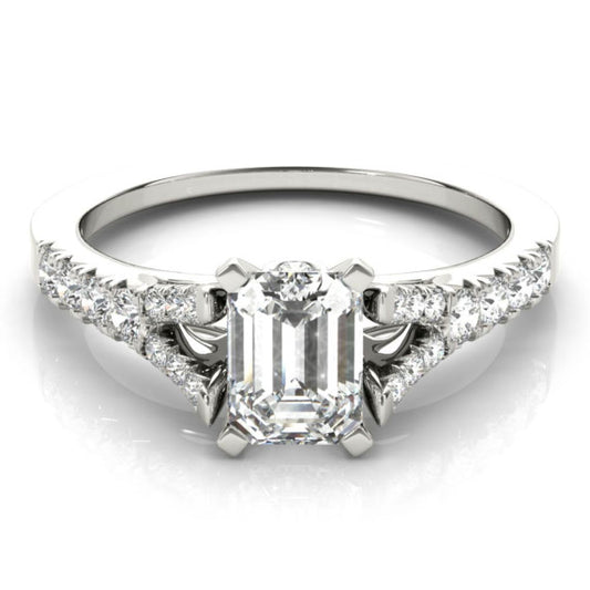 Vienna Emerald Cut Lab-Grown Diamond Ring - Main View - Vowmira lab-grown diamond jewelry