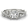 Allegra Asscher Cut Lab-Grown Diamond Ring - Side View - Vowmira lab-grown diamond jewelry