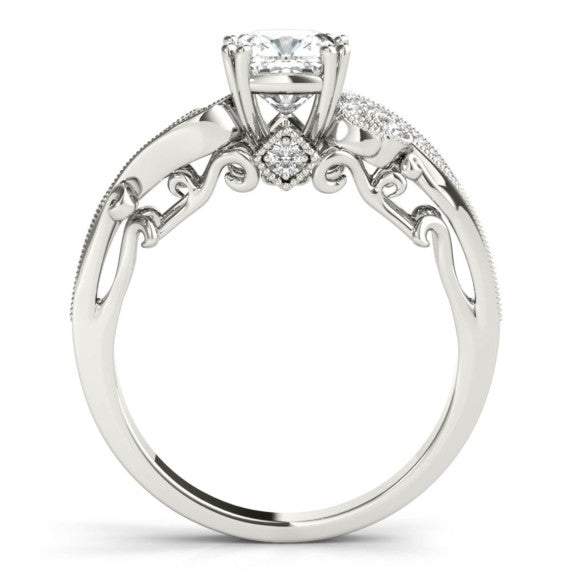 Allegra Cushion Cut Lab-Grown Diamond Ring - Detail View
