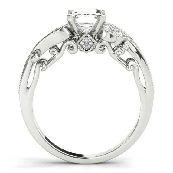 Allegra Emerald Cut Lab-Grown Diamond Ring - Detail View