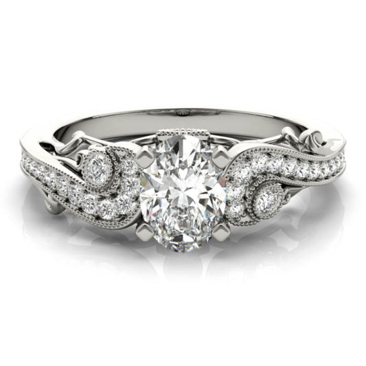 Allegra Oval Lab-Grown Diamond Ring - Main View - Vowmira lab-grown diamond jewelry