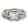 Allegra Princess Cut Lab-Grown Diamond Ring - Side View - Vowmira lab-grown diamond jewelry