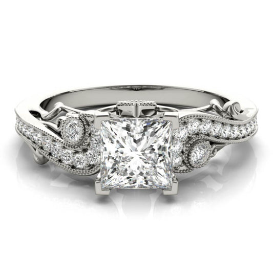 Allegra Princess Cut Lab-Grown Diamond Ring - Main View - Vowmira lab-grown diamond jewelry