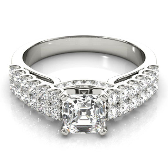 Royale Asscher Cut Lab-Grown Diamond Ring - Main View - Vowmira lab-grown diamond jewelry