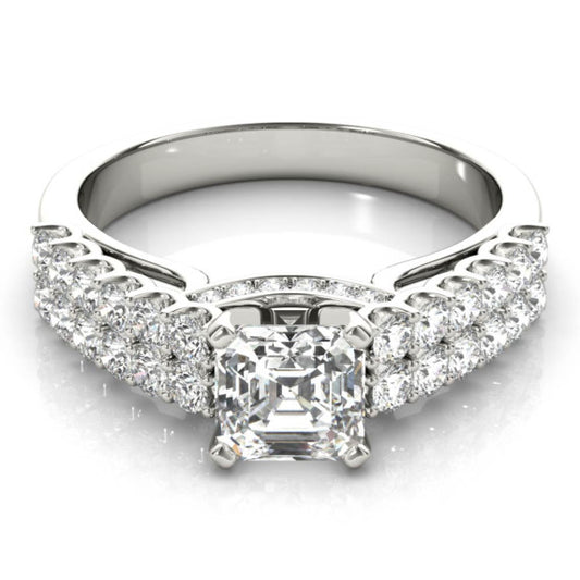 Royale Asscher Cut Lab-Grown Diamond Ring - Main View - Vowmira lab-grown diamond jewelry