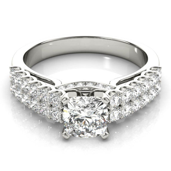 Royale Cushion Cut Lab-Grown Diamond Ring - Main View - Vowmira lab-grown diamond jewelry
