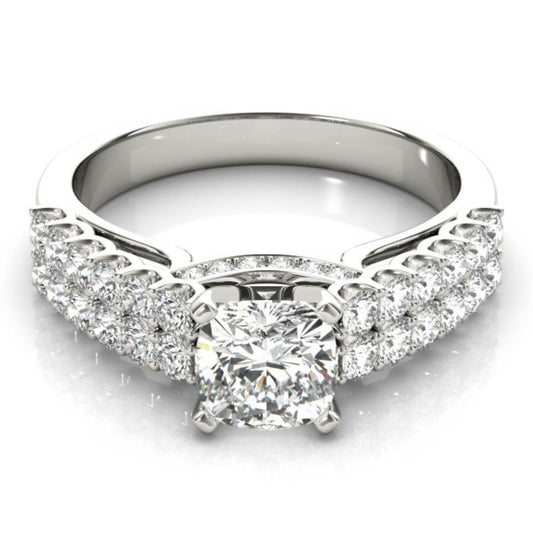 Royale Cushion Cut Lab-Grown Diamond Ring - Main View - Vowmira lab-grown diamond jewelry