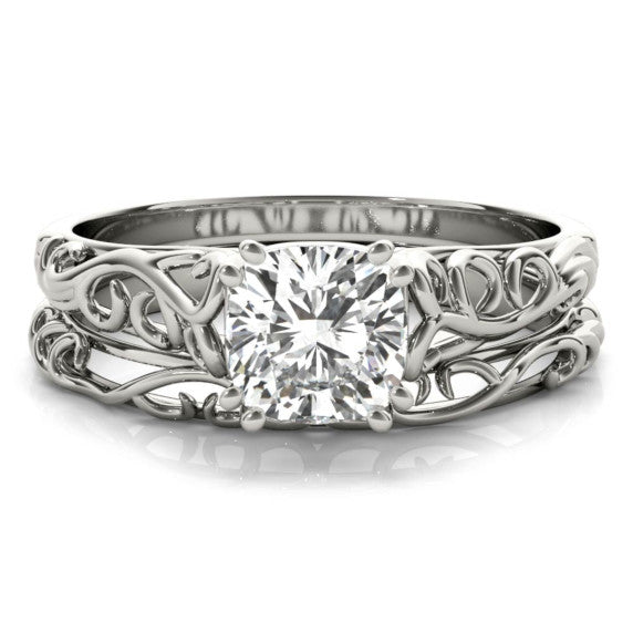 Margaret Lab-Grown Diamond Bridal Set - Main View - Vowmira lab-grown diamond jewelry