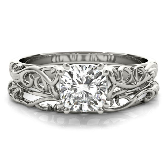 Margaret Lab-Grown Diamond Bridal Set - Main View - Vowmira lab-grown diamond jewelry