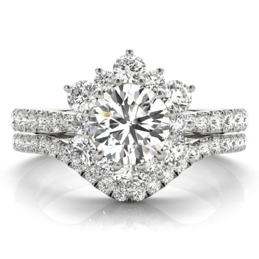 Starburst Grand Lab-Grown Diamond Bridal Set - Main View - Vowmira lab-grown diamond jewelry