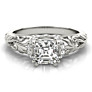 Milano Three-Stone Lab-Grown Diamond Ring - Side View - Vowmira lab-grown diamond jewelry