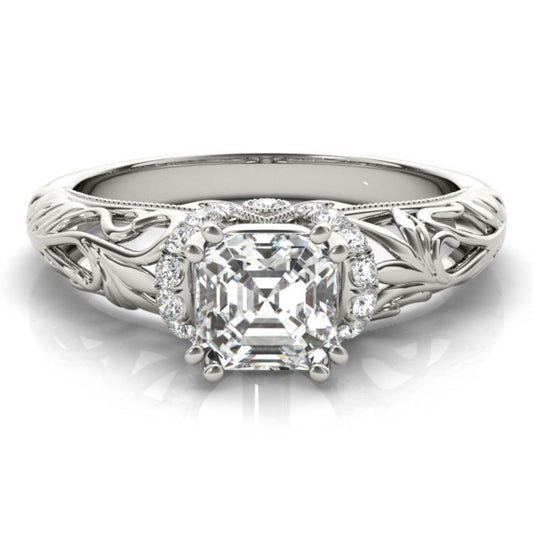Milano Three-Stone Lab-Grown Diamond Ring - Main View - Vowmira lab-grown diamond jewelry