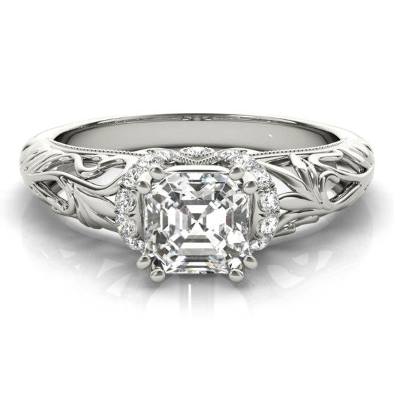 Milano Asscher Cut Lab-Grown Diamond Ring - Main View - Vowmira lab-grown diamond jewelry