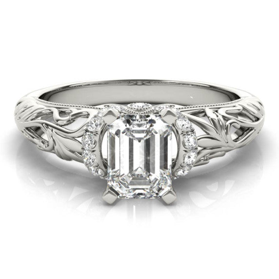 Milano Emerald Cut Lab-Grown Diamond Ring - Main View - Vowmira lab-grown diamond jewelry
