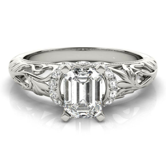 Milano Emerald Cut Lab-Grown Diamond Ring - Main View - Vowmira lab-grown diamond jewelry