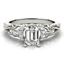 Milano Emerald Cut Lab-Grown Diamond Ring - Side View - Vowmira lab-grown diamond jewelry