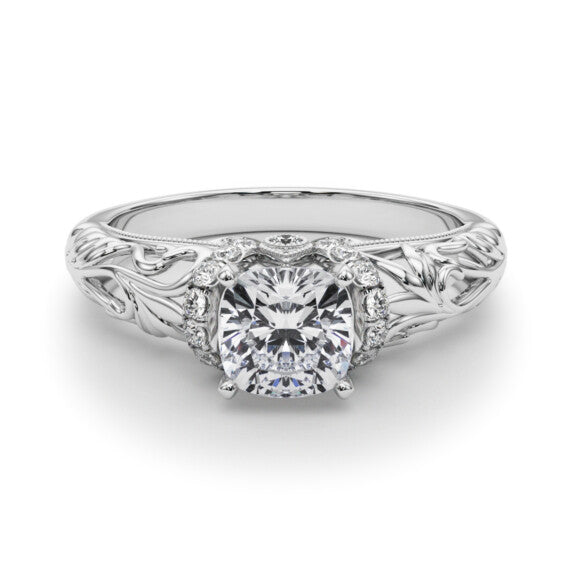 Milano Cushion Cut Lab-Grown Diamond Ring - Main View - Vowmira lab-grown diamond jewelry