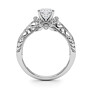 Milano Cushion Cut Lab-Grown Diamond Ring - Side View - Vowmira lab-grown diamond jewelry
