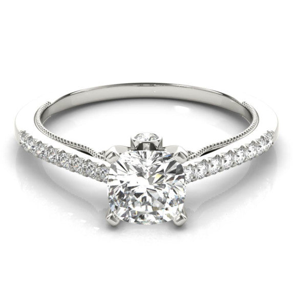 Milagros Cushion Cut Lab-Grown Diamond Ring - Main View - Vowmira lab-grown diamond jewelry