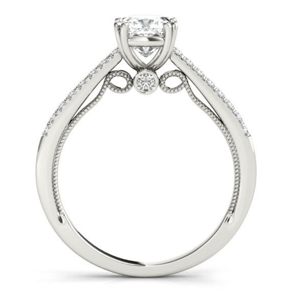Milagros Cushion Cut Lab-Grown Diamond Ring - Detail View