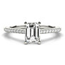 Milagros Emerald Cut Lab-Grown Diamond Ring - Side View