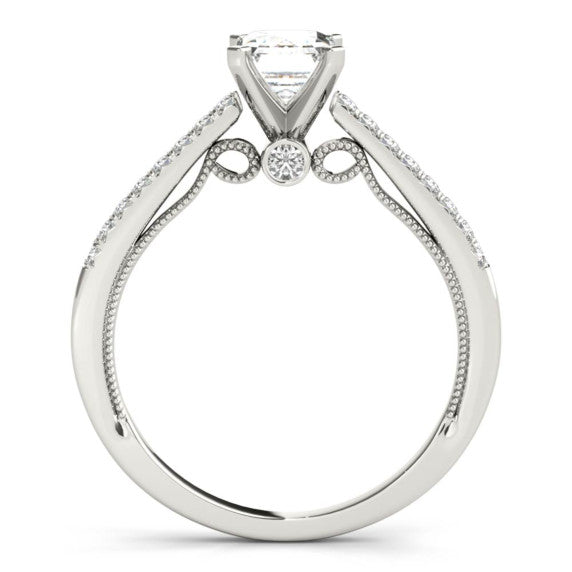 Milagros Emerald Cut Lab-Grown Diamond Ring - Detail View