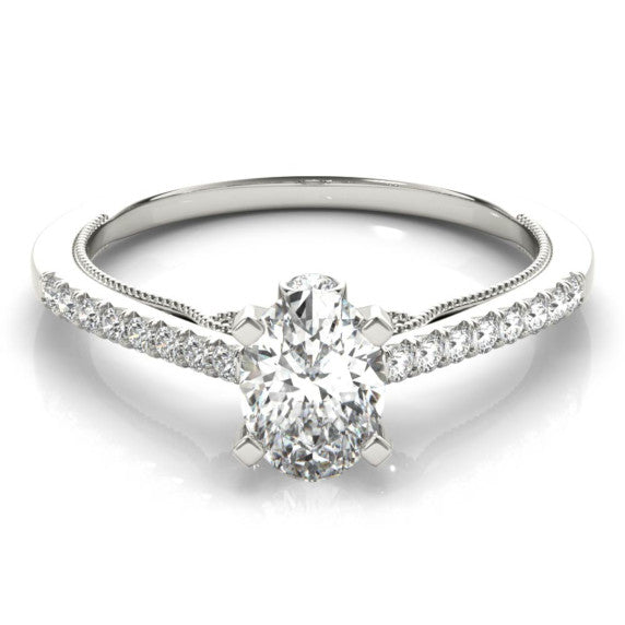 Milagros Oval Lab-Grown Diamond Ring - Main View