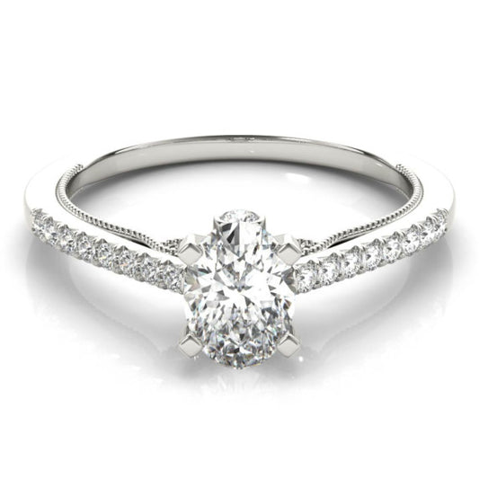 Milagros Oval Lab-Grown Diamond Ring - Main View - Vowmira lab-grown diamond jewelry