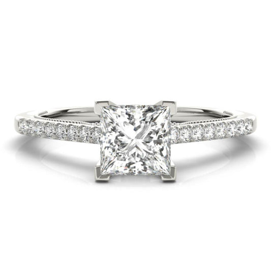 Milagros Princess Cut Lab-Grown Diamond Ring - Main View - Vowmira lab-grown diamond jewelry