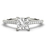 Milagros Princess Cut Lab-Grown Diamond Ring - Side View - Vowmira lab-grown diamond jewelry