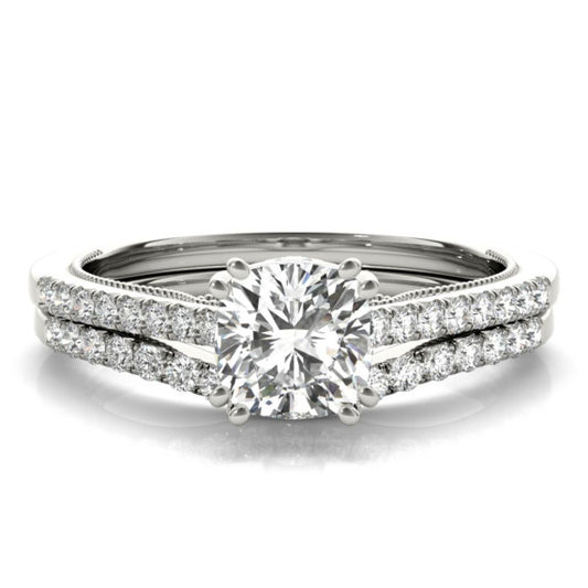 Milagros Lab-Grown Diamond Bridal Set - Main View - Vowmira lab-grown diamond jewelry