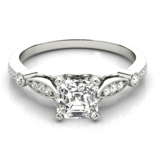 Symphony Asscher Cut Lab-Grown Diamond Ring - Main View - Vowmira lab-grown diamond jewelry