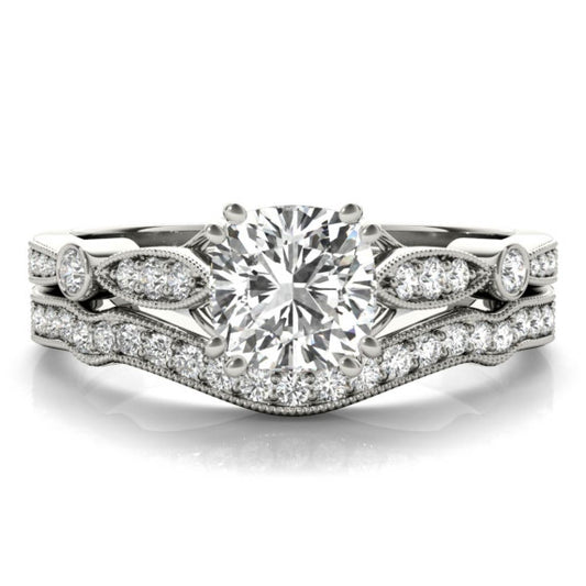 Symphony Lab-Grown Diamond Bridal Set - Main View - Vowmira lab-grown diamond jewelry