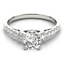 Epaulette Cushion Cut Lab-Grown Diamond Ring - Side View