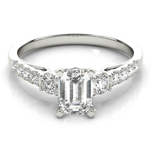 Epaulette Emerald Cut Lab-Grown Diamond Ring - Main View - Vowmira lab-grown diamond jewelry